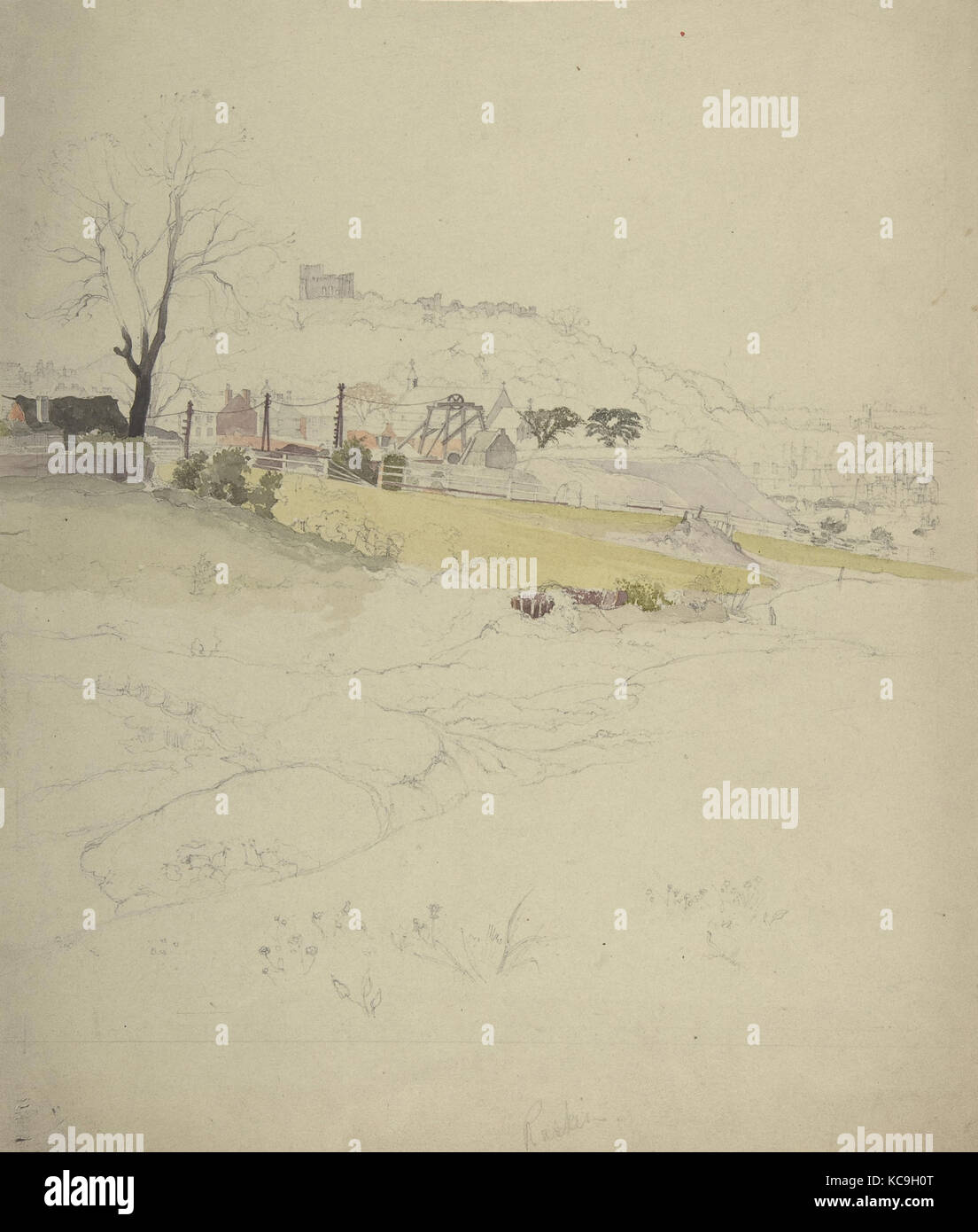 Ansicht einer Zeche am Rand der Stadt, John Ruskin, 1840 - 49 Stockfoto