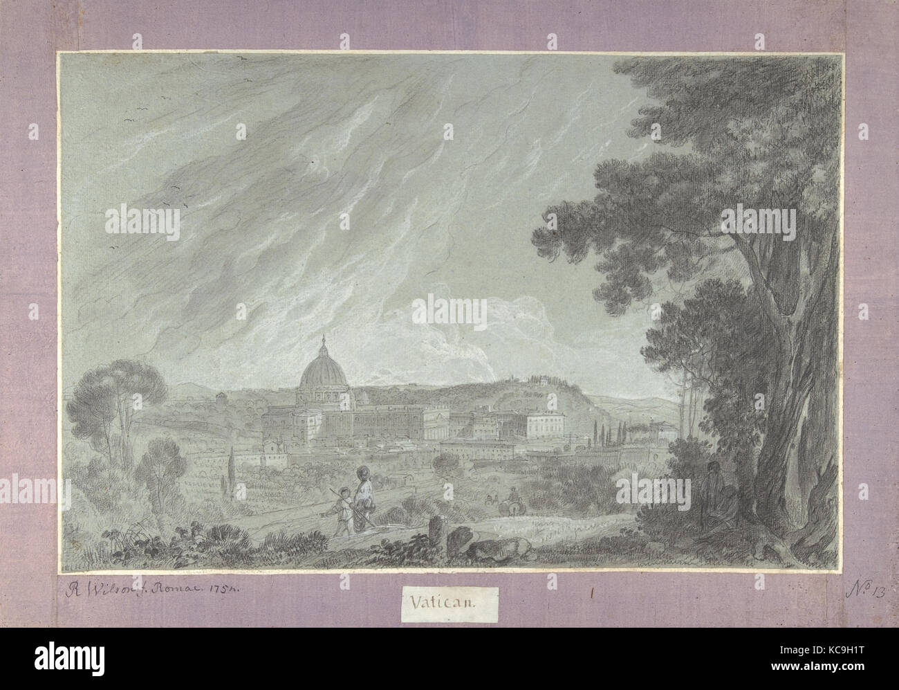 Blick auf St. Peter und dem Vatikan aus dem Gianicolo-hügel, Richard Wilson, 1754 Stockfoto