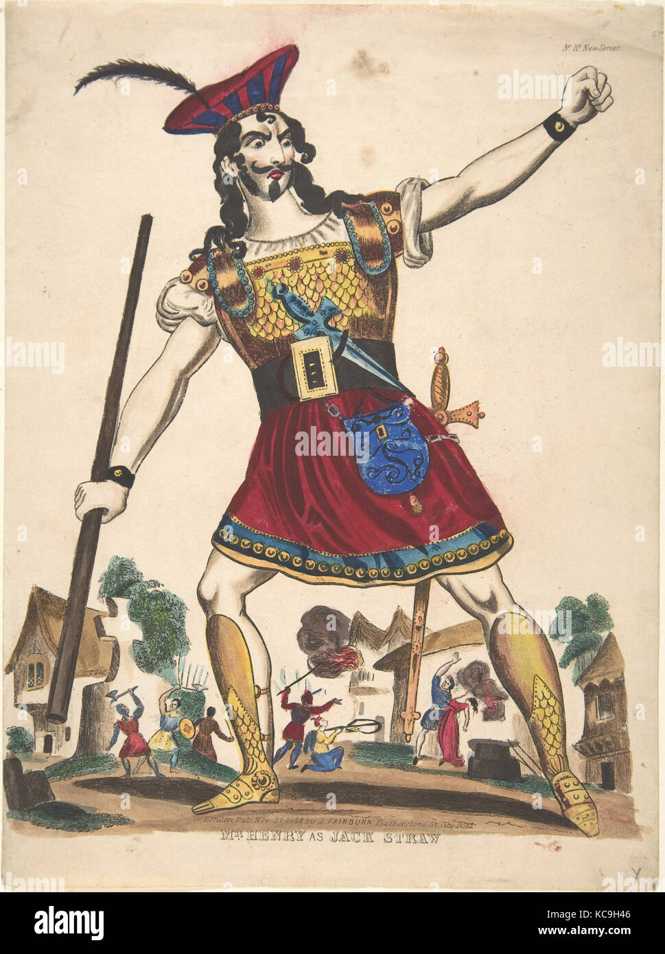 Herr Henry als Jack Straw, Anonym, Britische, 19. Jahrhundert, 1848 Stockfoto