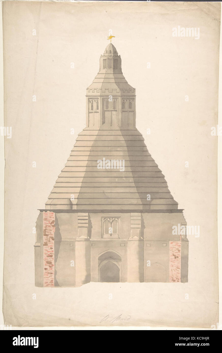 Der Abt Küche, Glastonbury Abbey, Anonym, Britische, 19. Jahrhundert, 19. Jahrhundert Stockfoto