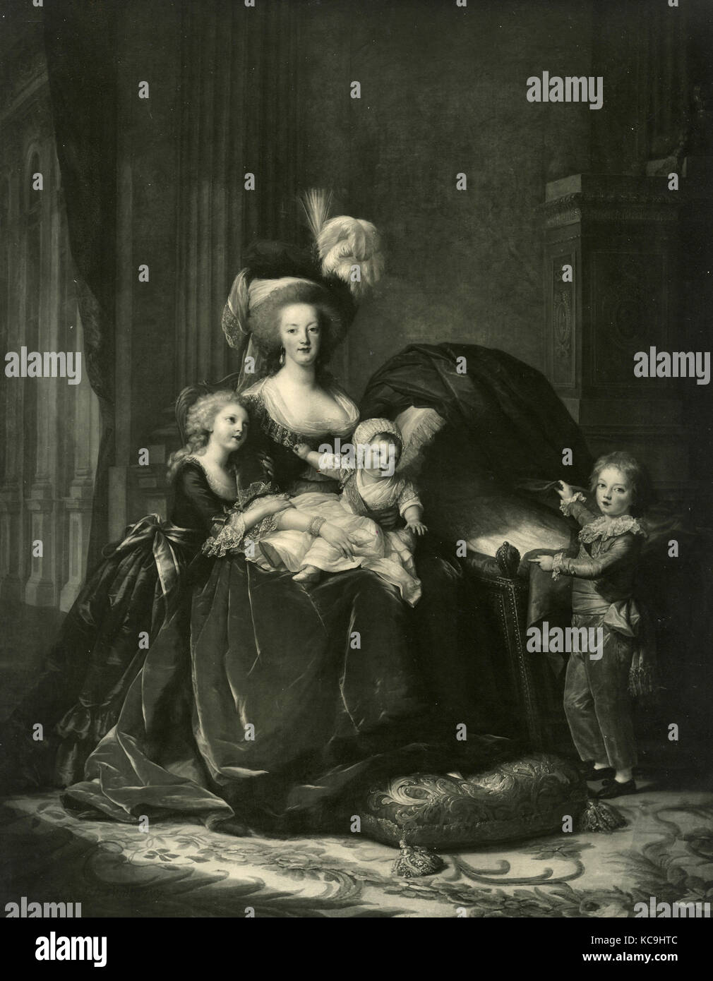 Marie Antoinette und ihre Kinder, Portrait von Elisabeth Le Brun Stockfoto