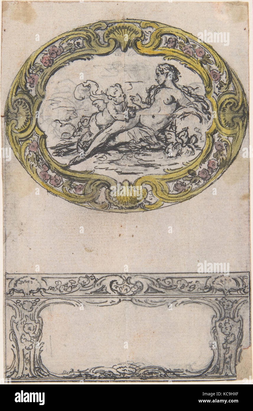Design für ein Oval Gold, Hubert François Gravelot Stockfoto