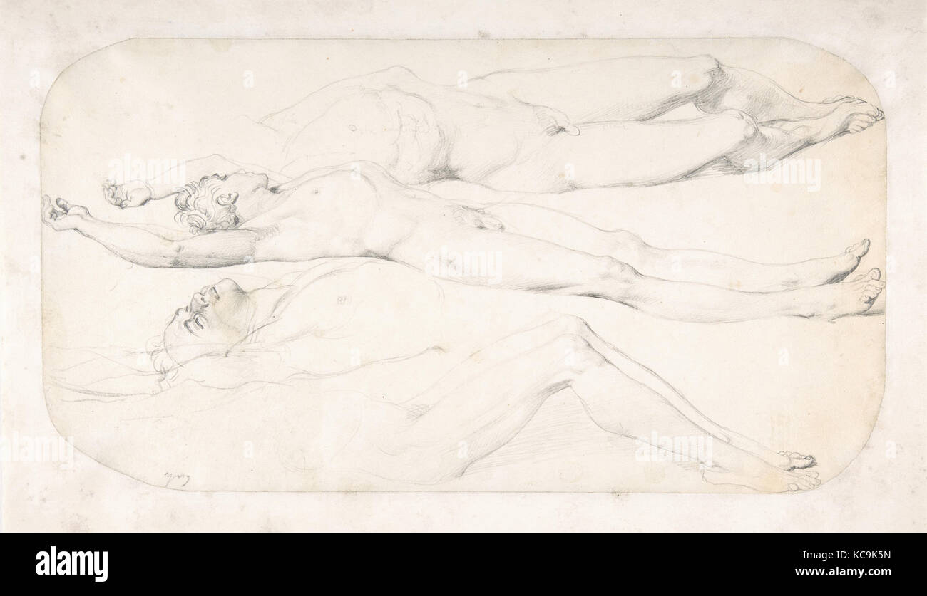 Studien für die Leiche der Acron, Jean Auguste Dominique Ingres, Ca. 1810 - 12. Stockfoto