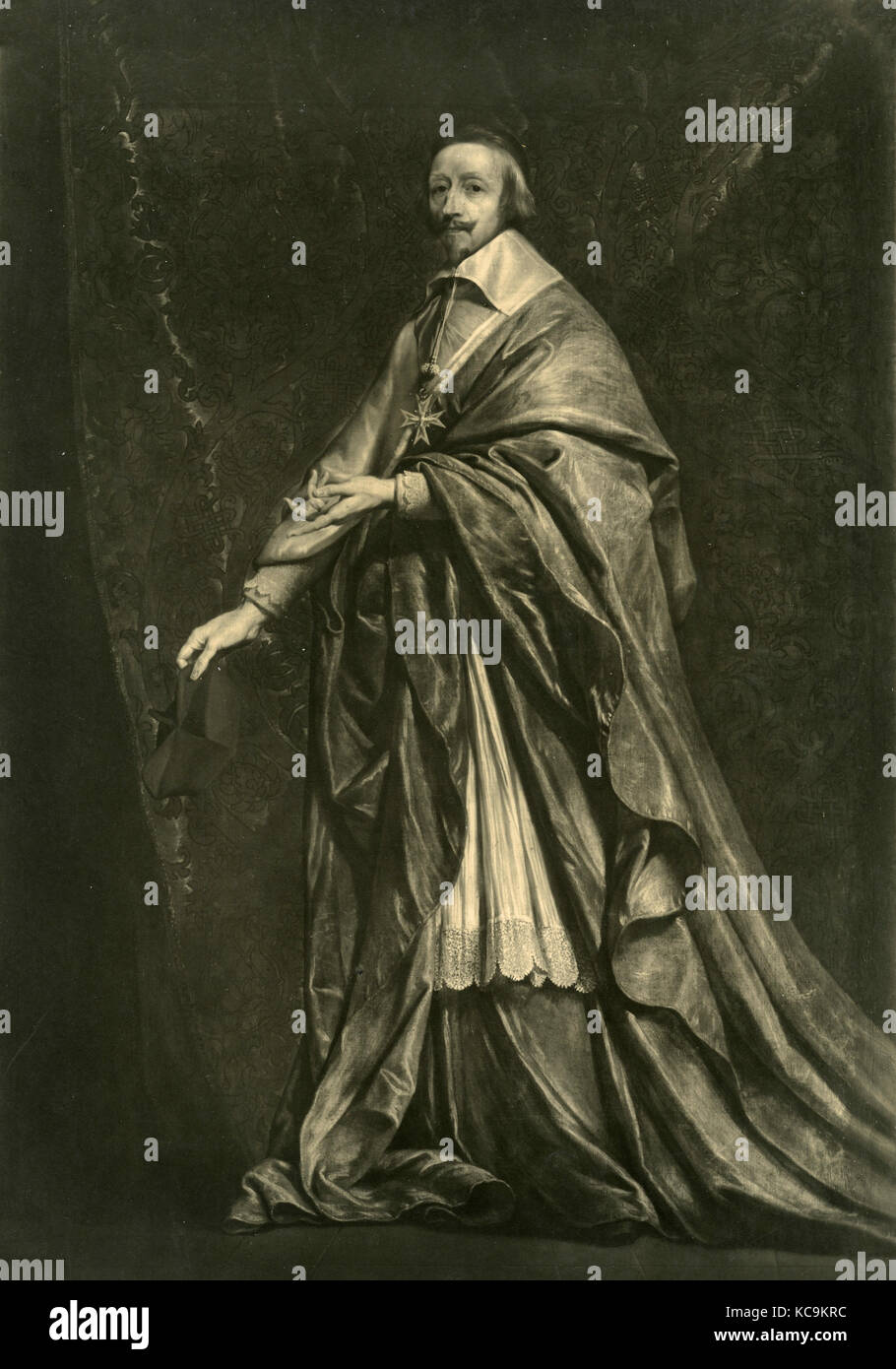 Kardinal Richelieu, Portrait von Philippe Lelie Stockfoto