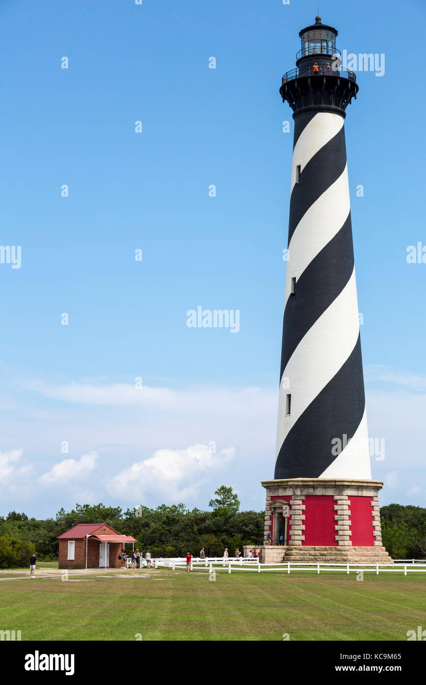 Avon, Outer Banks, North Carolina, USA. Cecils und Hougens am Cape Hatteras Leuchtturm. Stockfoto Avon, Outer Banks, North Carolina, USA. Cecils und Hougens am Cape Hatteras Leuchtturm. Stockfoto