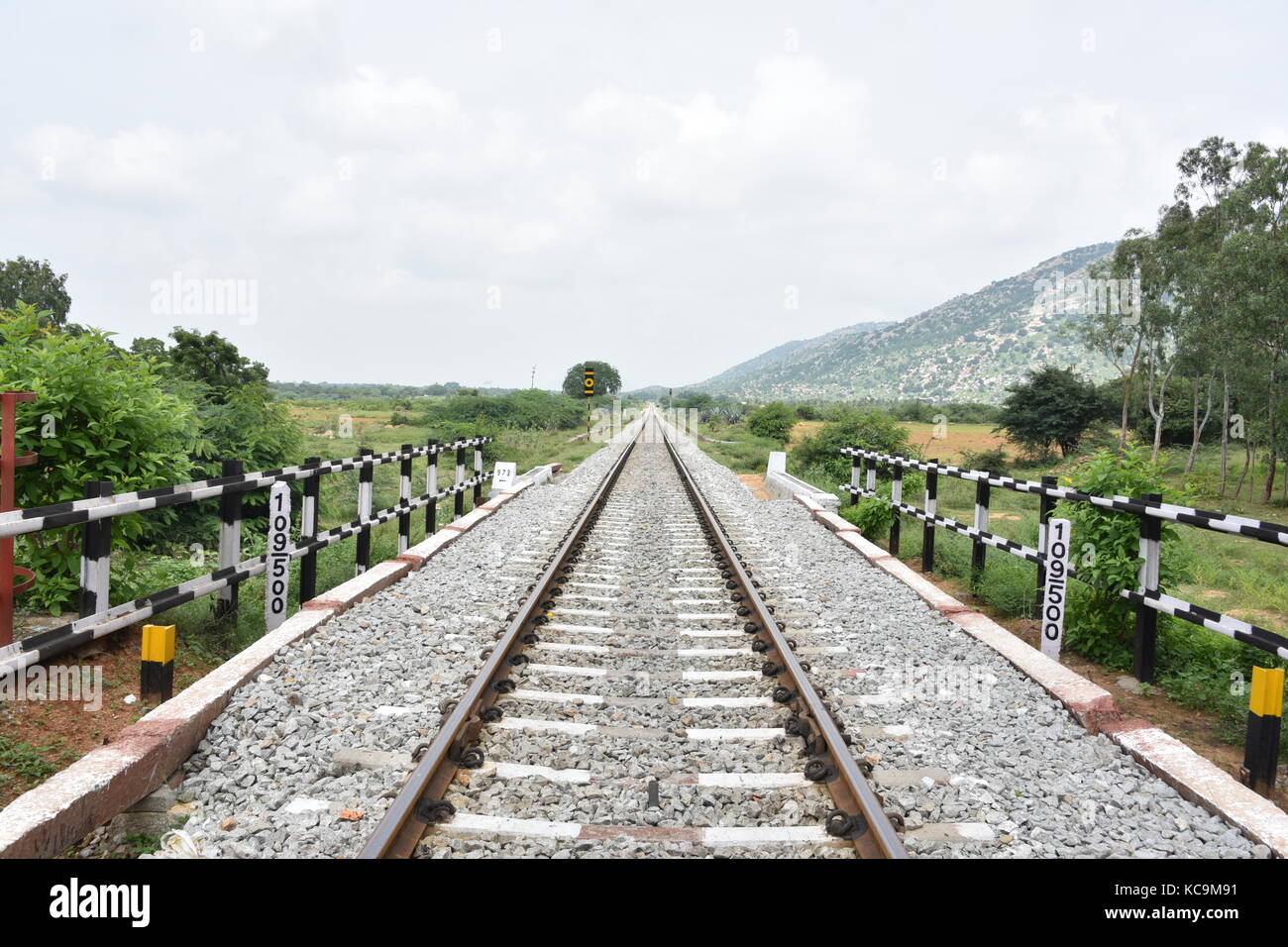 Railway Track anzeigen Stockfoto