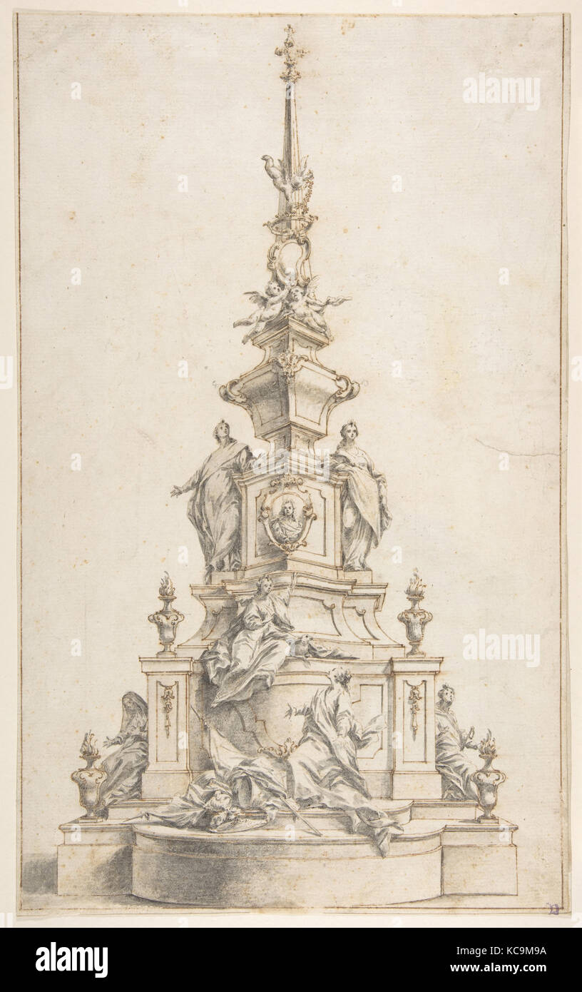 Design für ein Grabmal, Kreis von Ignaz Günther, Ca. 1710 - 40 Stockfoto