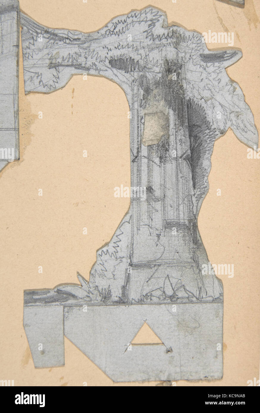 Design für ein Bühnenbild in der Opéra, Paris, Eugène Cicéri, 1830-90 Stockfoto