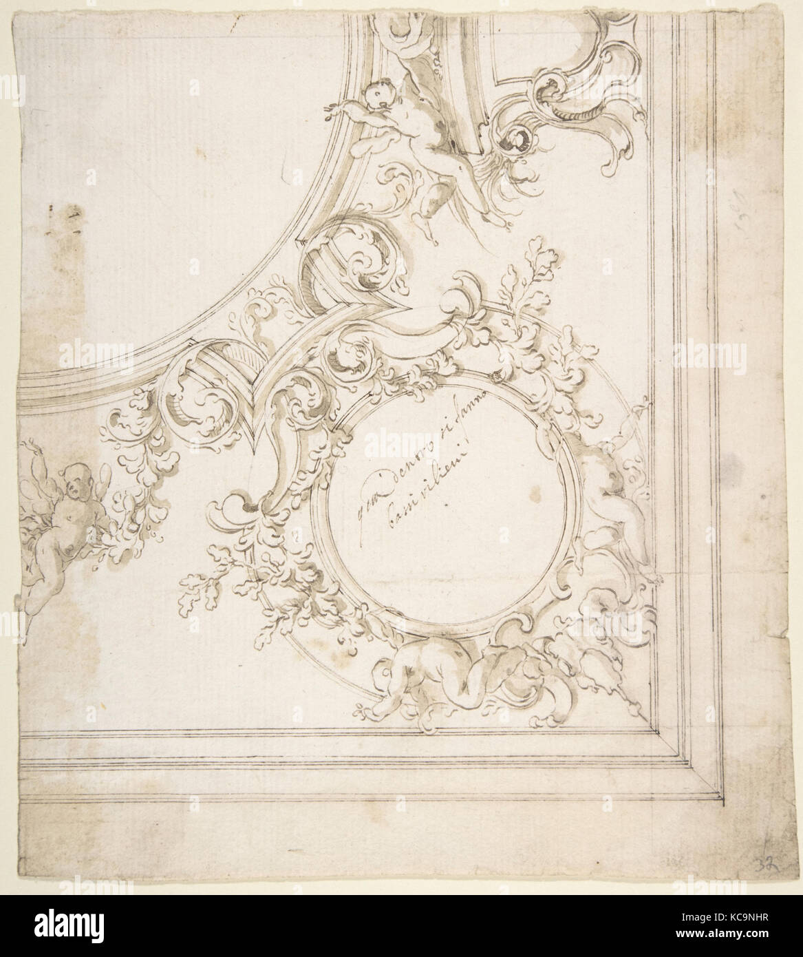 Design für eine Decke Dekoration., Donato Giuseppe Frisoni, 1709-20. Stockfoto