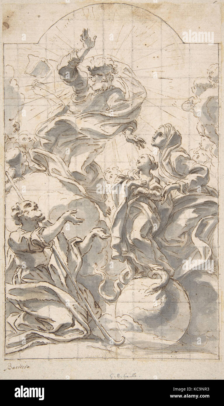 Allegorie der Unbefleckten Empfängnis, Giovanni Battista Gaulli, 1639 - 1709 Stockfoto