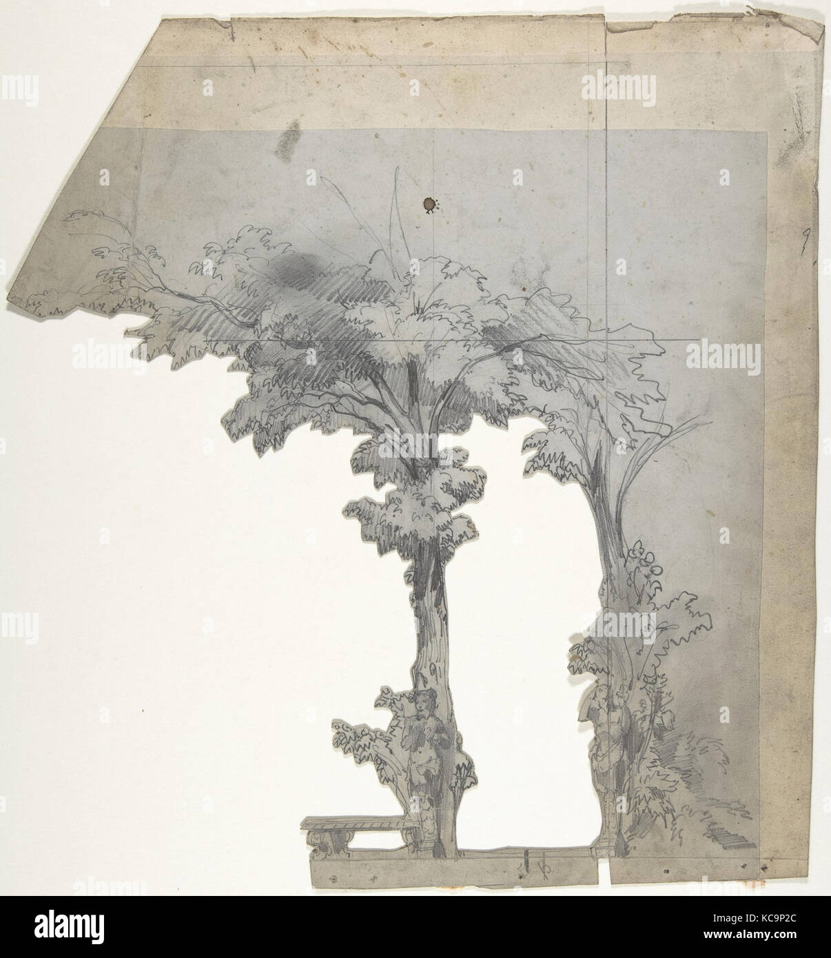 Design für ein Bühnenbild in der Opéra, Paris, Eugène Cicéri, 1830-90 Stockfoto