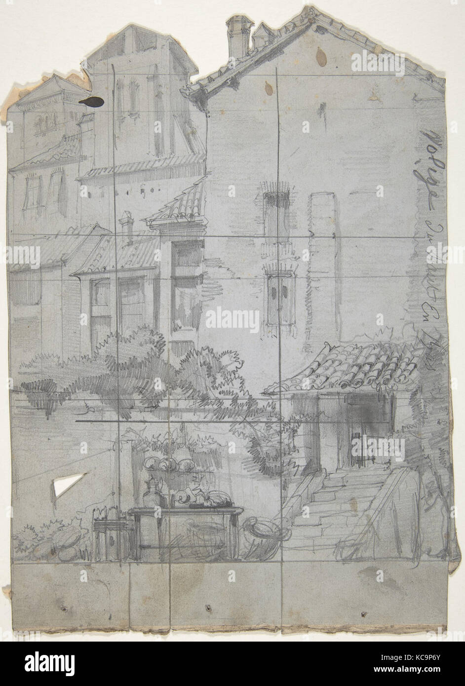 Design für ein Bühnenbild in der Opéra, Paris, Eugène Cicéri, 1830-90 Stockfoto