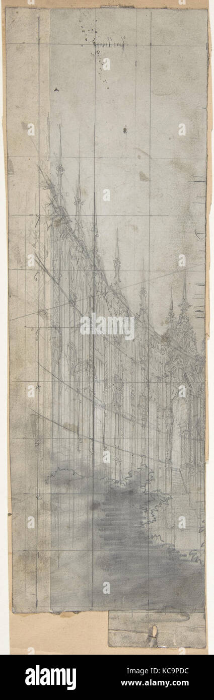 Design für ein Bühnenbild in der Opéra, Paris, Eugène Cicéri, 1840-90 Stockfoto