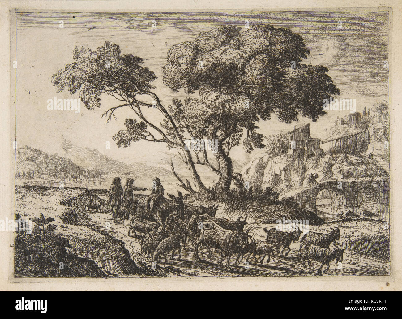 Abfahrt für die Felder, Claude Lorrain, Ca. 1638 - 41 Stockfoto