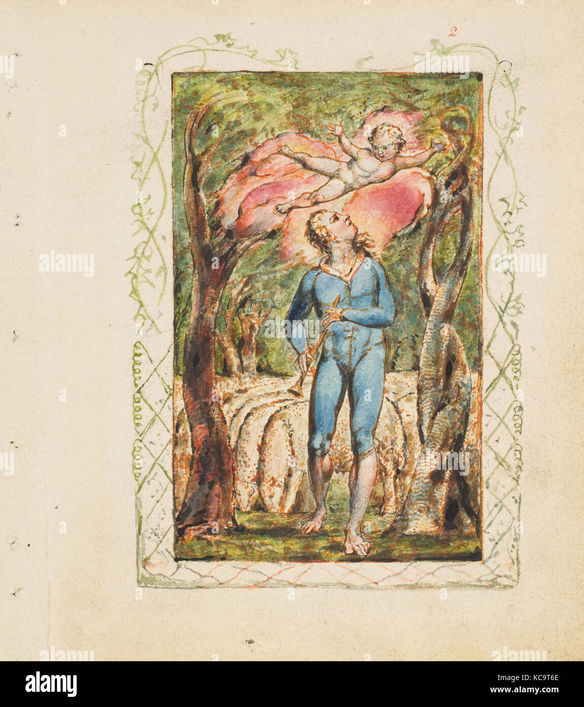 Lieder der Unschuld: Frontispiz, William Blake, Ca. 1825 Stockfoto