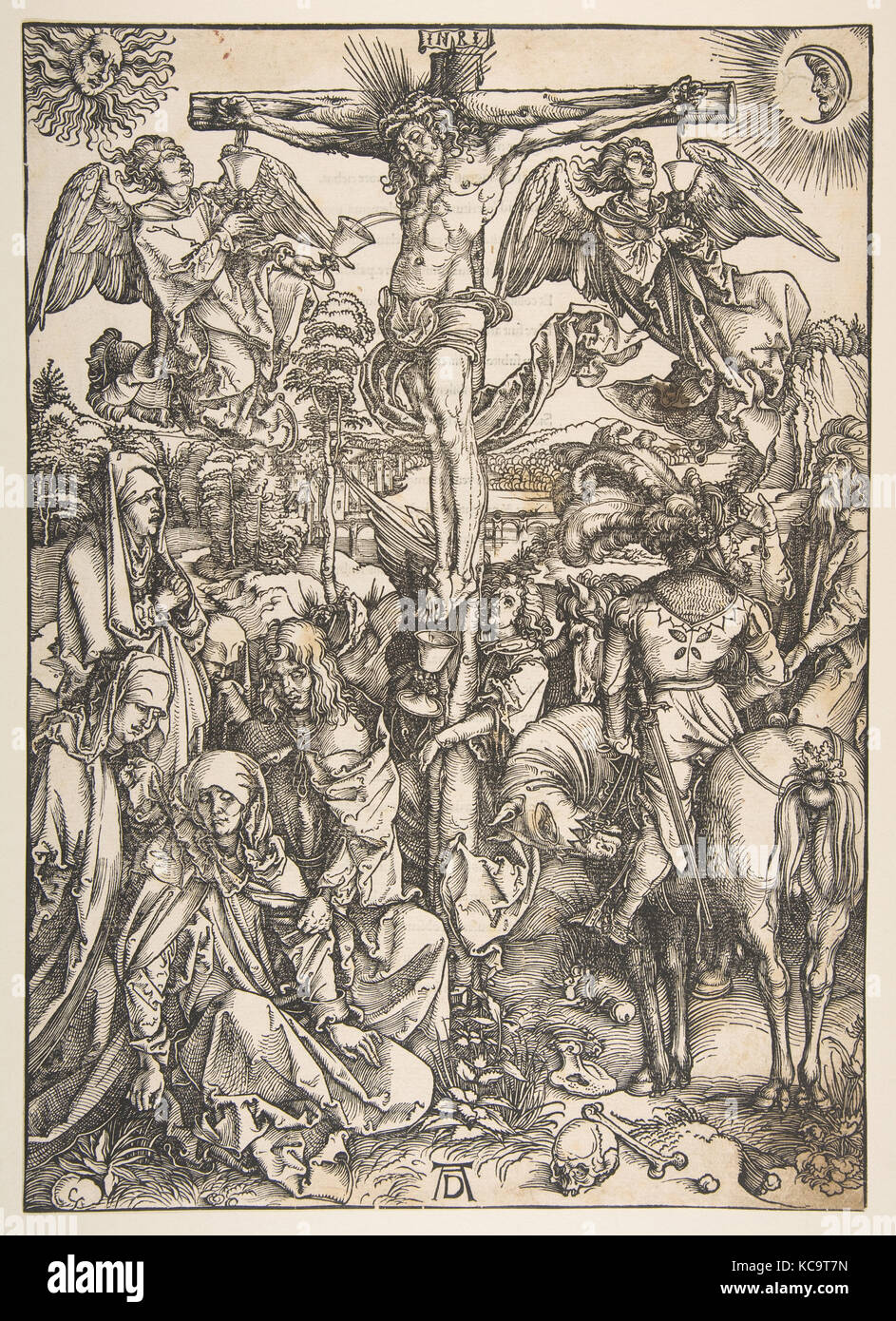 Die Kreuzigung, n.d., Holzschnitt, Blatt: 15 7/16 x 11 in. (39,2 x 27,9 cm), Drucke, Albrecht Dürer (Deutsch, Nürnberg 1471 - 1528 Stockfoto