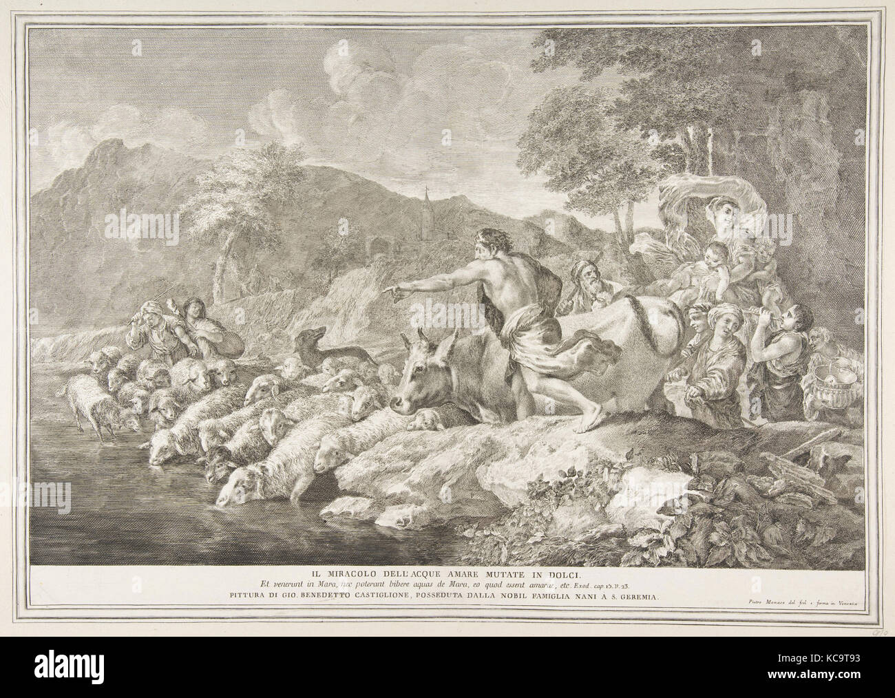 Il Miracolo delle Acque Amare Mutieren in Dolci, Pietro Monaco, 18. Jahrhundert Stockfoto