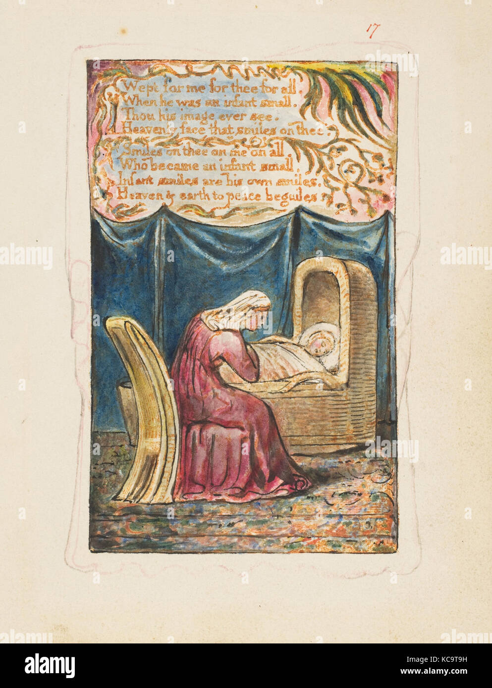 Lieder der Unschuld und Erfahrung: Cradle Song (zweite Platte): weinte für mich für Dich für alle, William Blake, Ca. 1825 Stockfoto