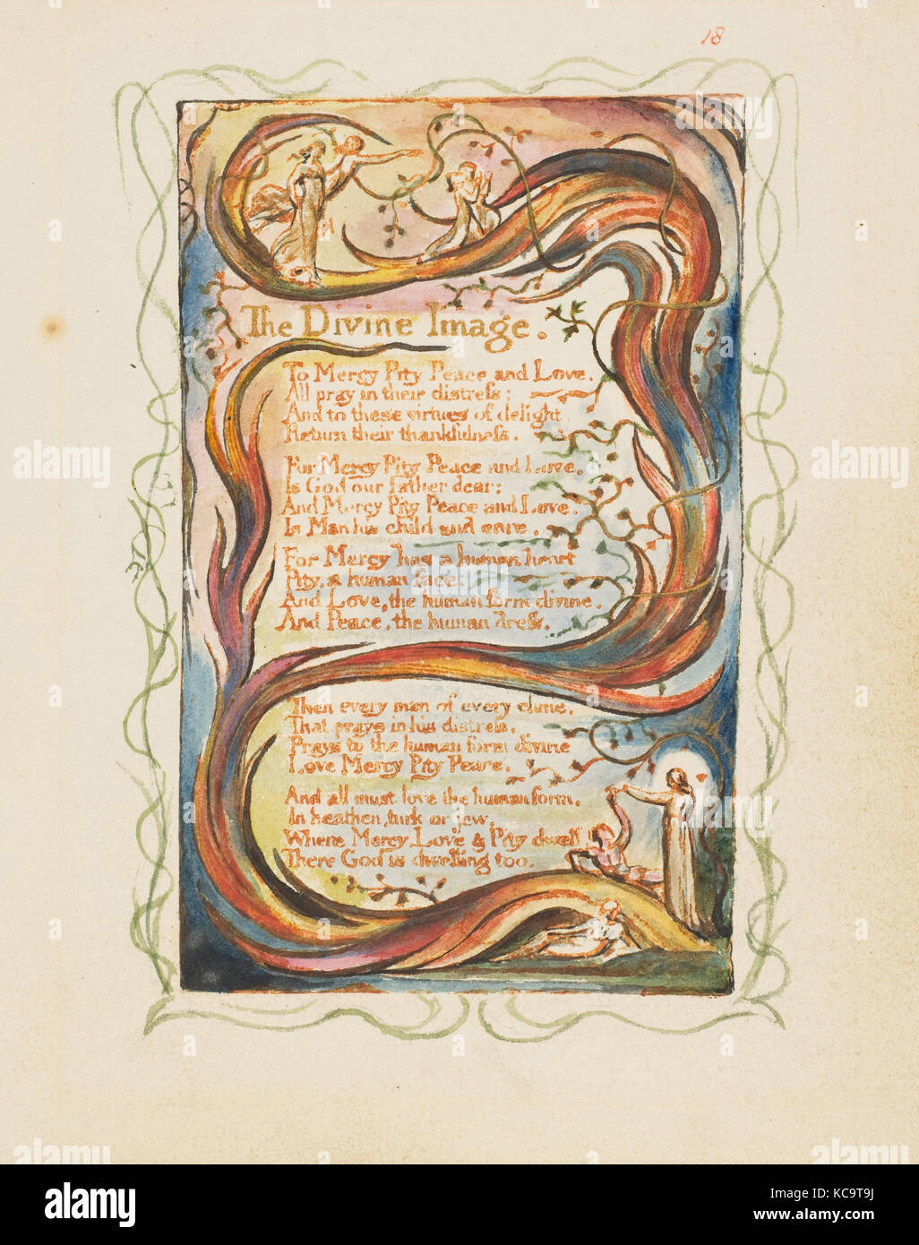 Lieder der Unschuld und Erfahrung: Das Göttliche Bild, William Blake, Ca. 1825 Stockfoto