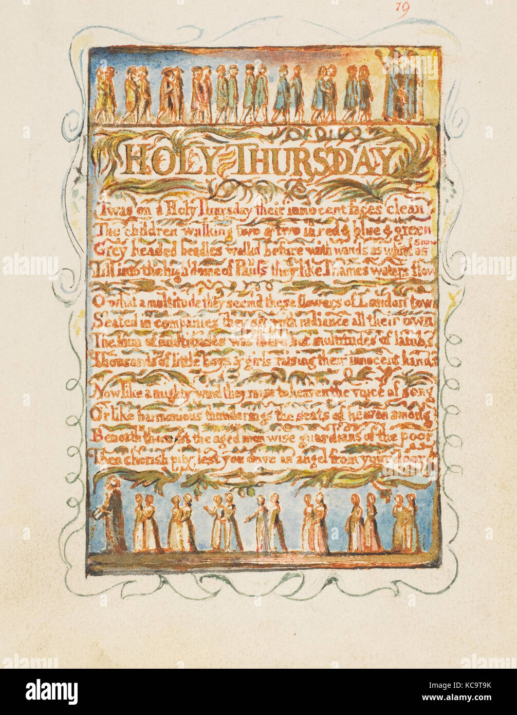 Lieder der Unschuld und Erfahrung: Gründonnerstag, William Blake, Ca. 1815 Stockfoto