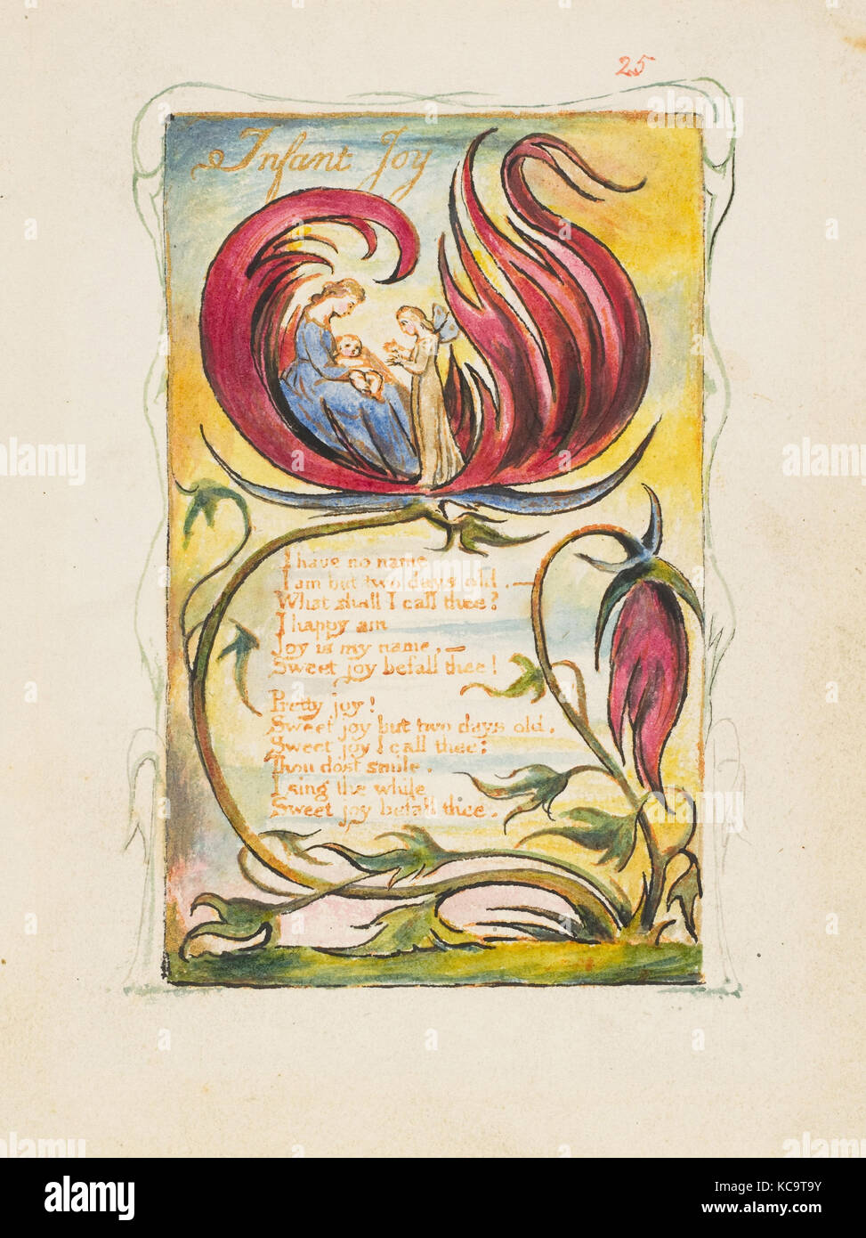 Lieder der Unschuld und Erfahrung: Kleinkind Freude, William Blake, Ca. 1825 Stockfoto