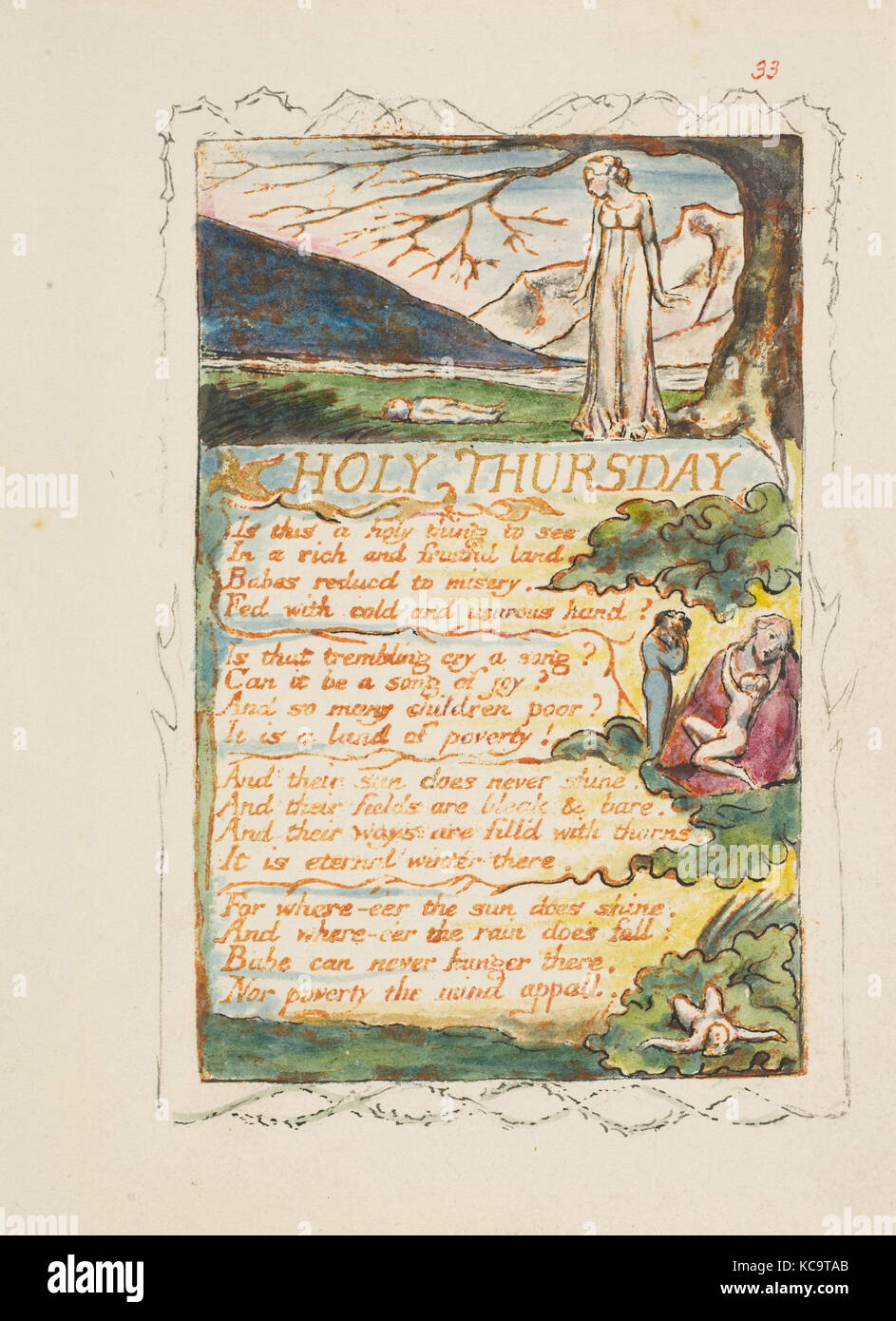 Lieder der Unschuld und Erfahrung: Gründonnerstag, William Blake, Ca. 1825 Stockfoto