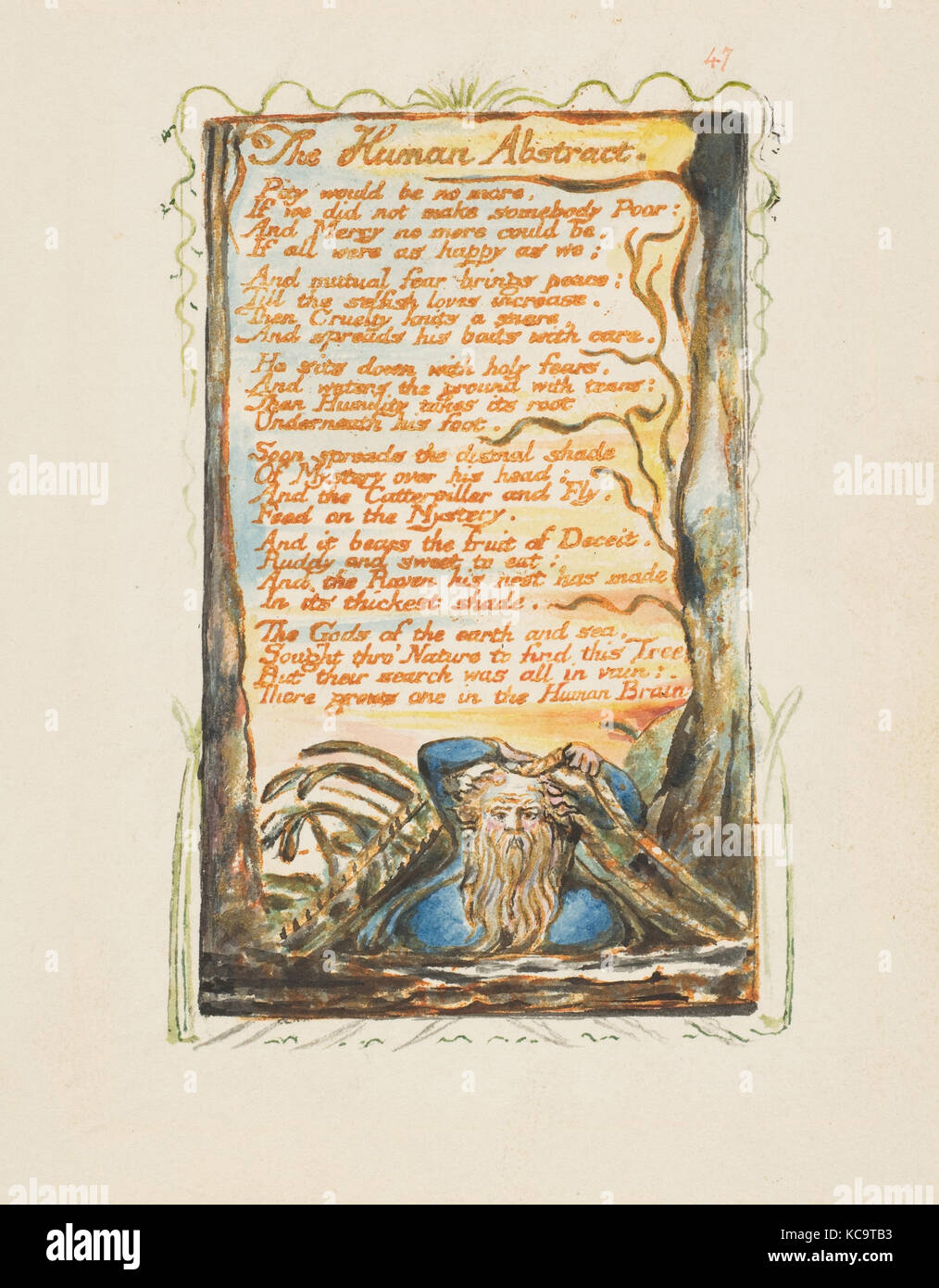 Lieder der Unschuld und Erfahrung: Das menschliche Abstrakt, William Blake, Ca. 1825 Stockfoto