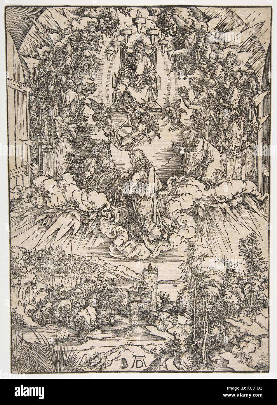 Saint John vor Gott und die Ältesten aus der Apokalypse, Albrecht Dürer, N. d Stockfoto