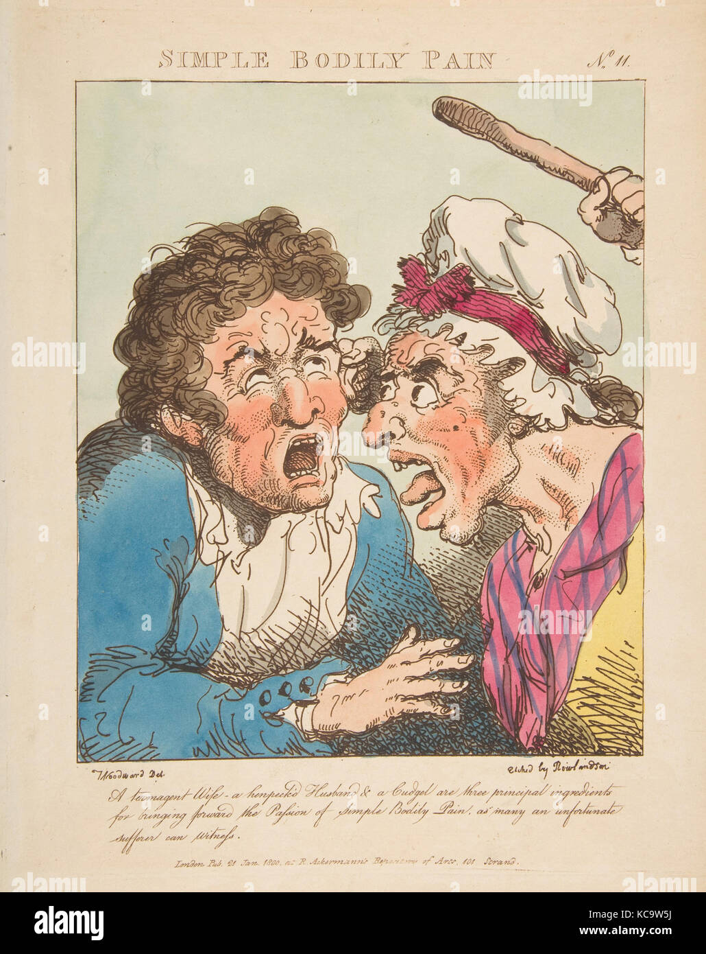 Einfache körperliche Schmerzen, nach George Moutard Woodward, 21. Januar 1800 Stockfoto