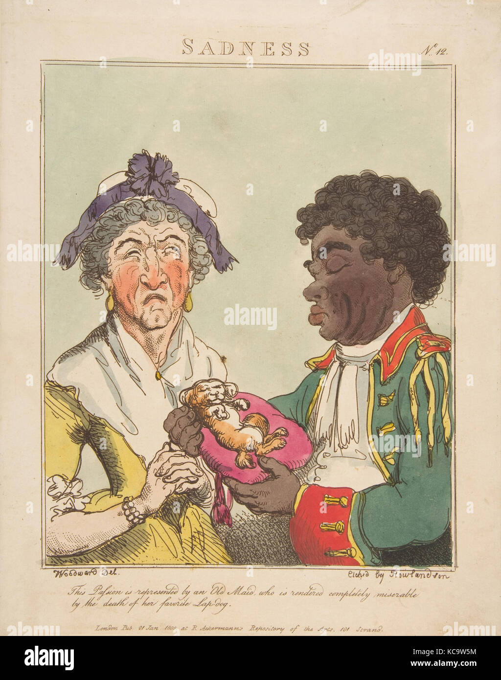 Trauer, nach George Moutard Woodward, 21. Januar 1800 Stockfoto