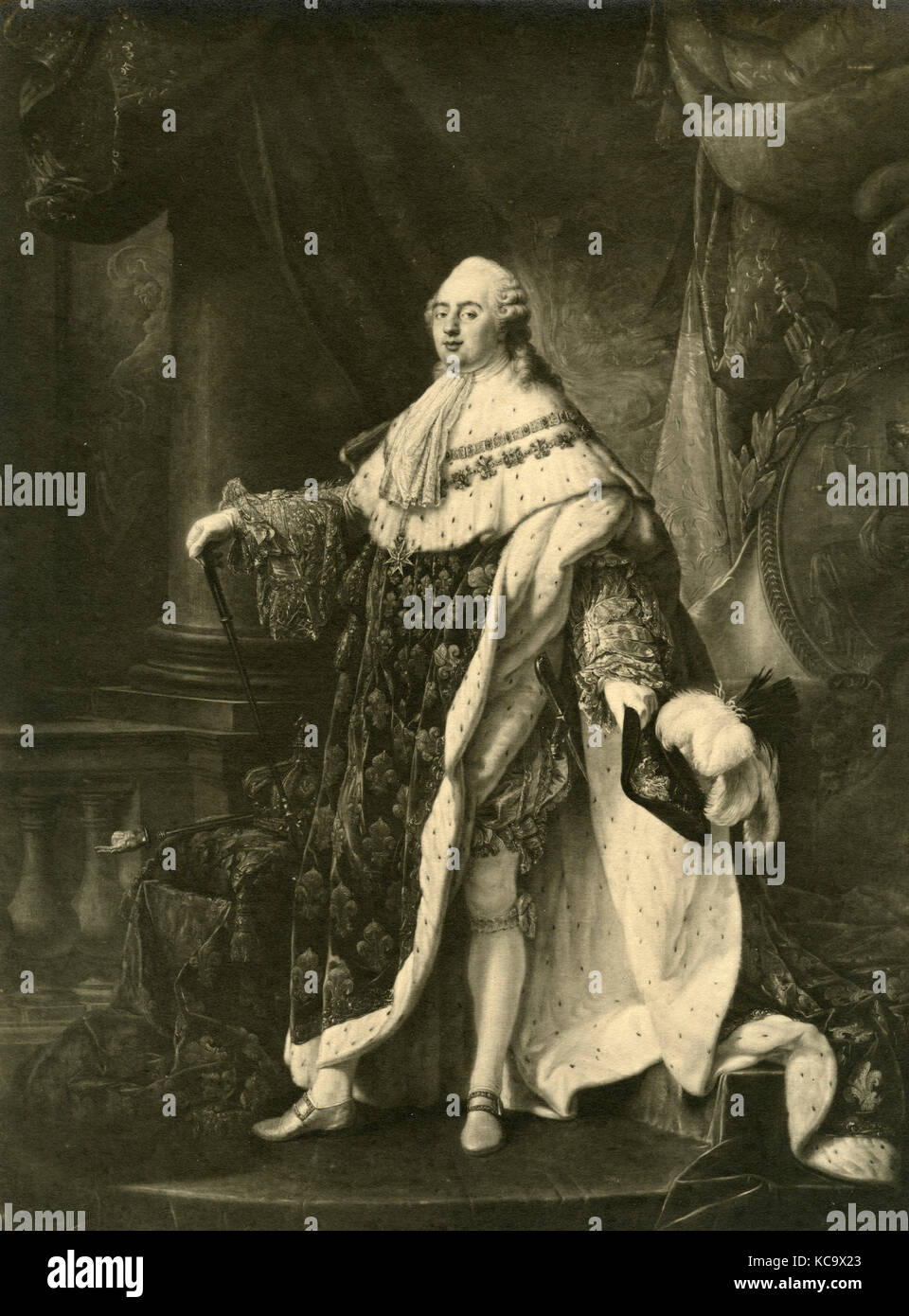 Porträt von Louis XVI König von Frankreich, Malerei von A.F. Callet Stockfoto