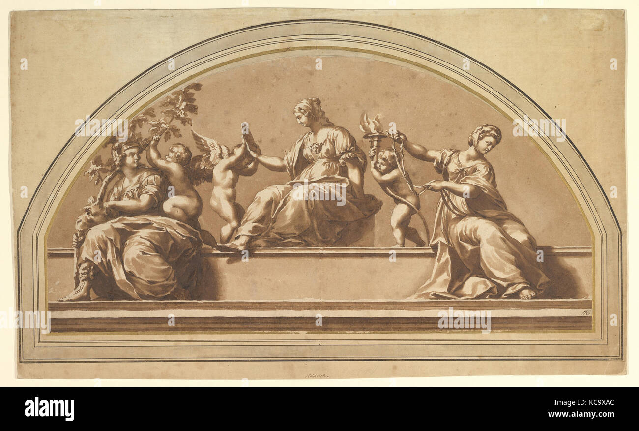 Die drei Tugenden (nach Raphael), Jan de Bisschop, Ca. 1665 Stockfoto