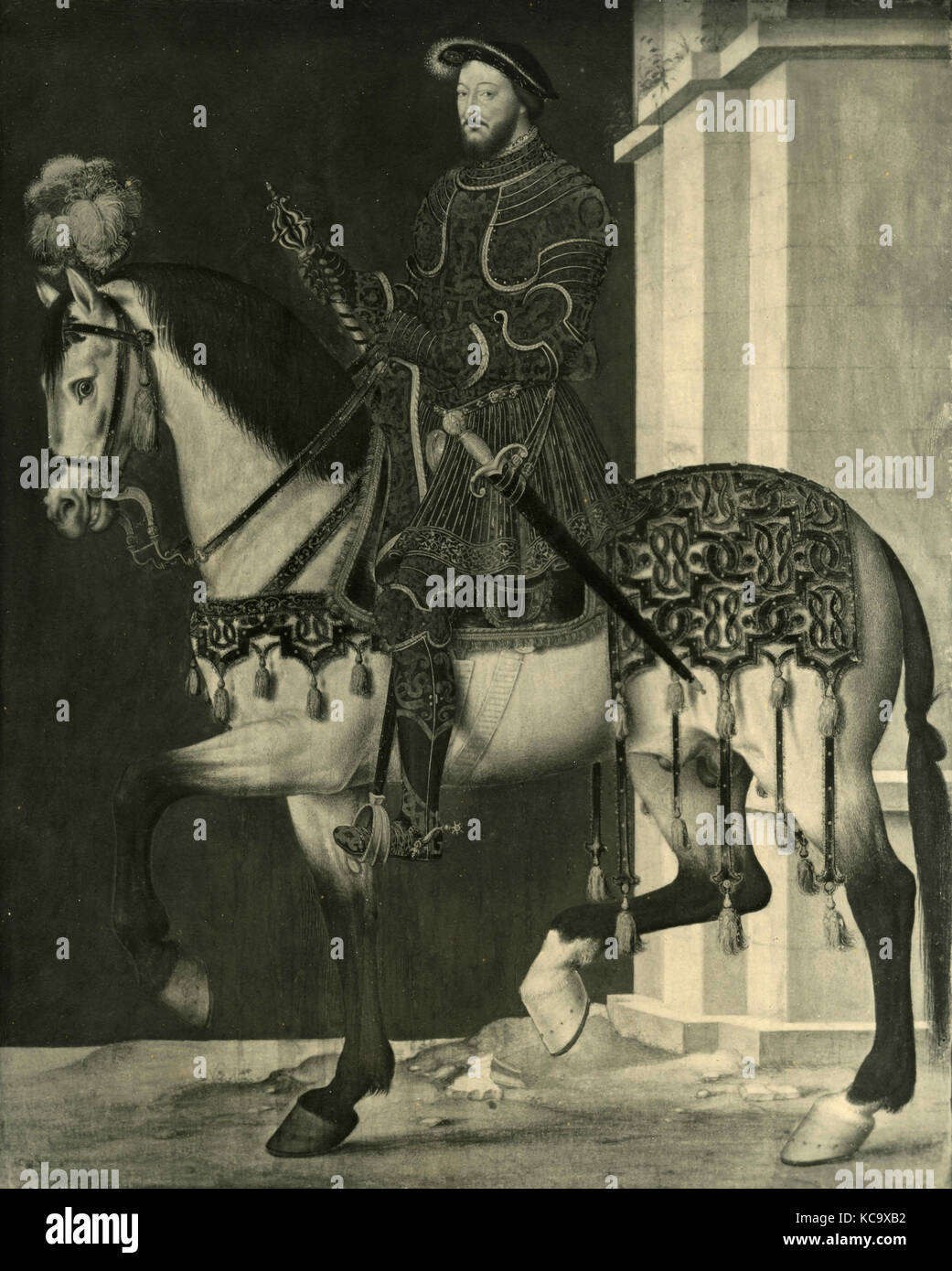 Porträt von Franz dem I., König von Frankreich, Gemälde von unbekannt Stockfoto