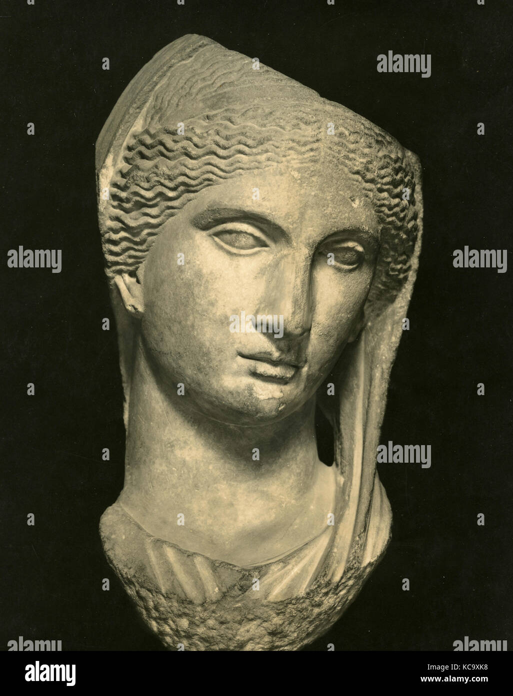 Demeter Voilee, Leiter Statue von Apollo von Epiro Stockfoto