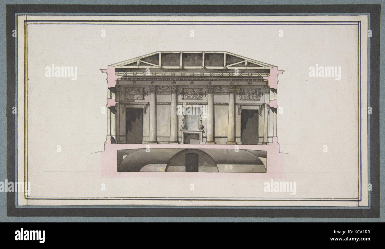 Projekt für das Alexander Palace, Zarskoje Selo (Ausschnitt), 1744 - 1817 Stockfoto