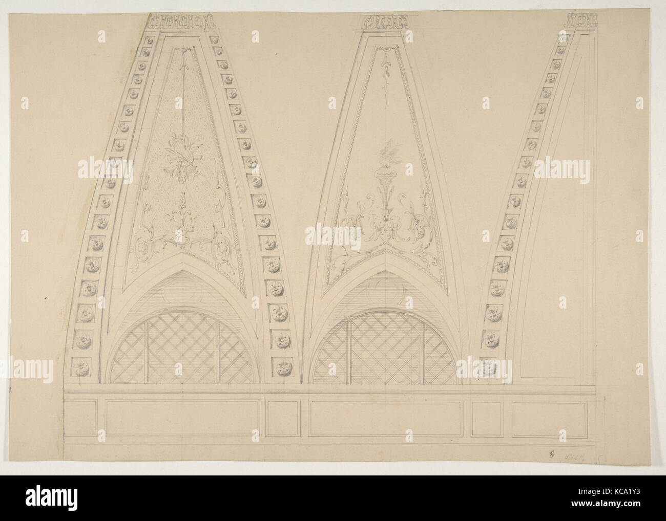 Designs für dekoriert Zwickeln, Jules-Edmond - Charles Lachaise, 1830-97 Stockfoto