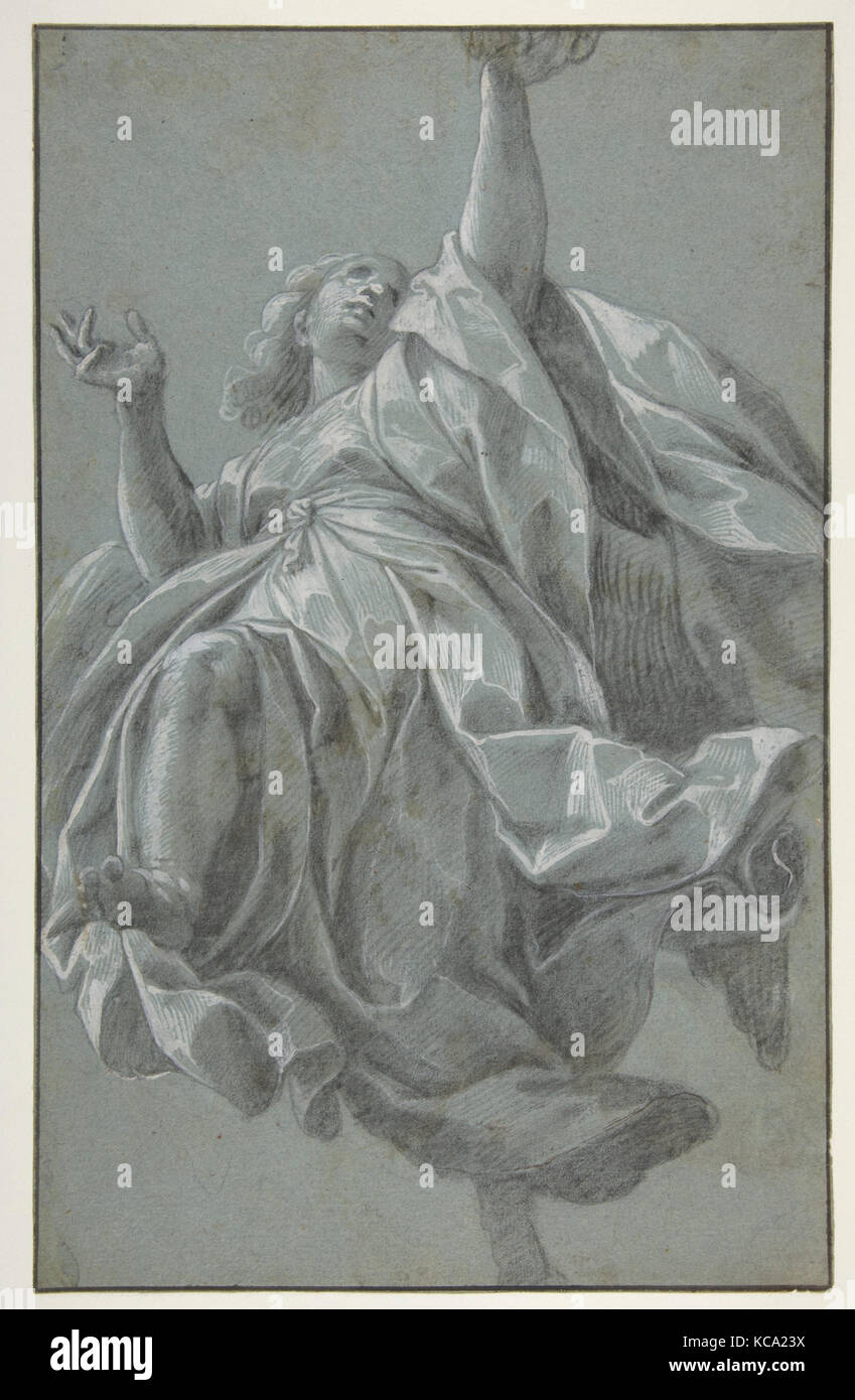 Fliegende Engel mit Arme ausgestreckt, Giovanni Mauro della Rovere, 1575 - 1640 Stockfoto