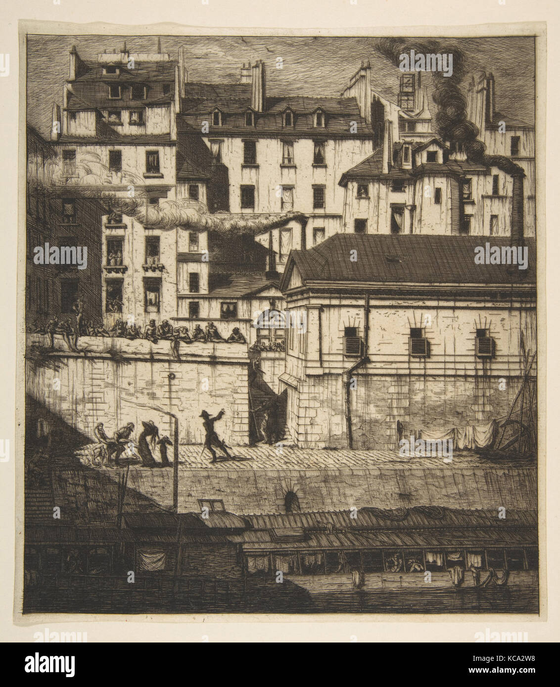 Die leichenhalle, Paris (La Morgue), Charles Meryon, 1854 Stockfoto