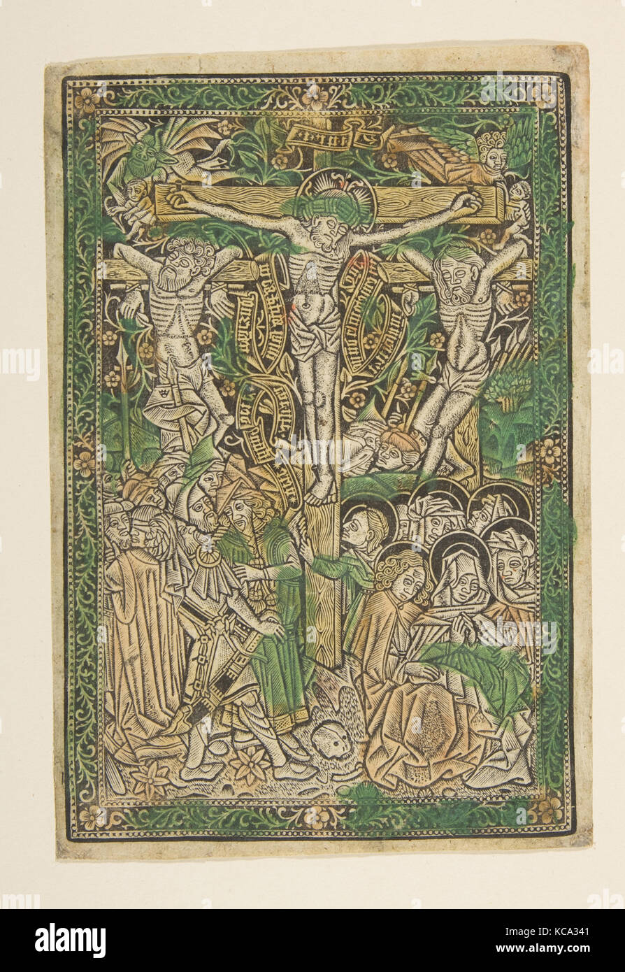 Die Kreuzigung, Anonym, Deutschen, Deutschland, 15. Jahrhundert, Ca. 1475 - 1500 Stockfoto