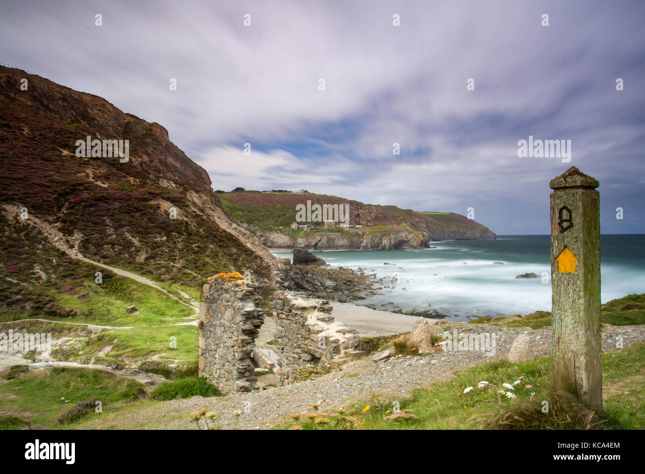 Fußweg auf Cornish Coast Path Stockfoto