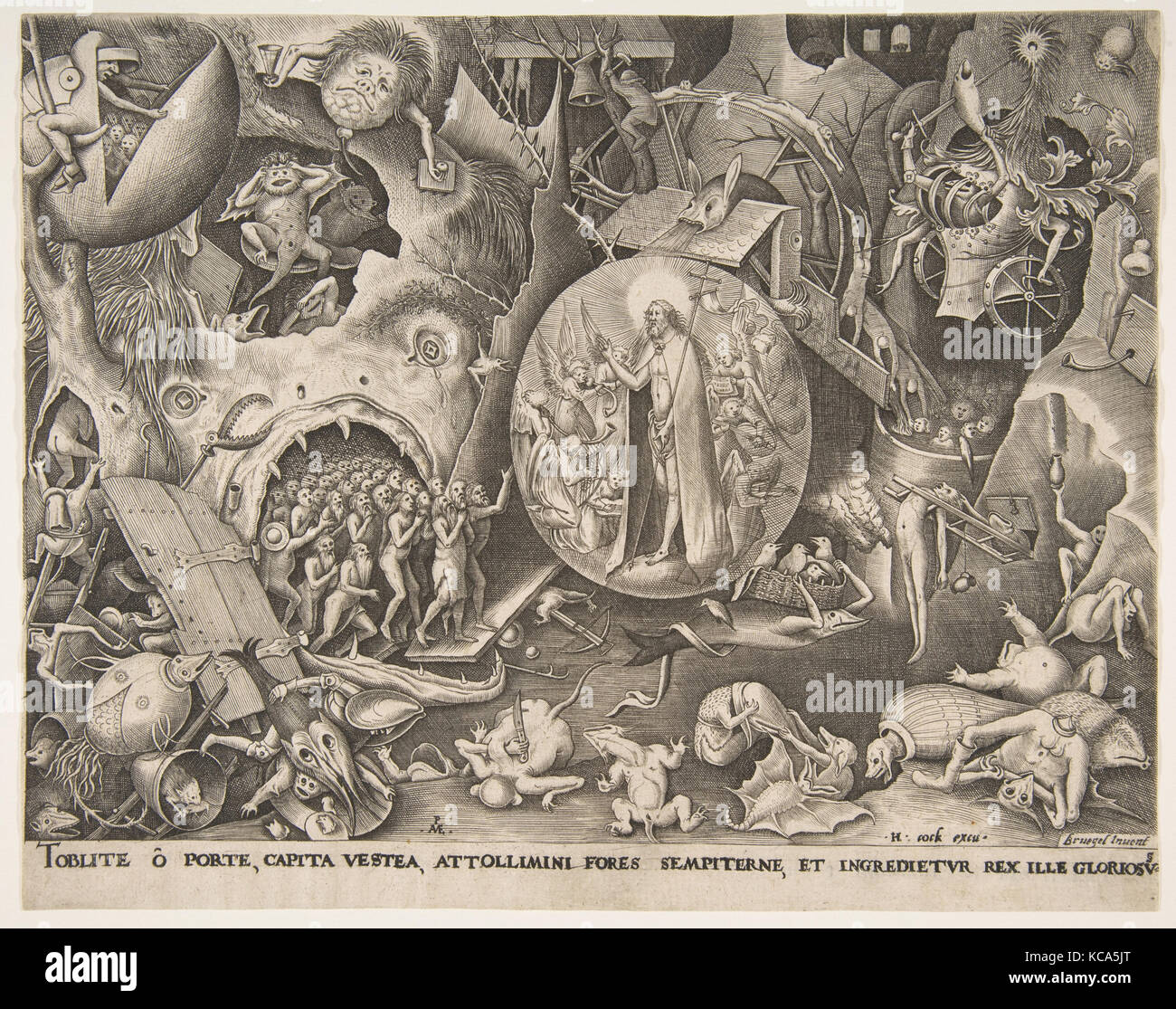 Der Abstieg Christi in die Vorhölle, nach Pieter Brueghel der Ältere, Ca. 1561 Stockfoto