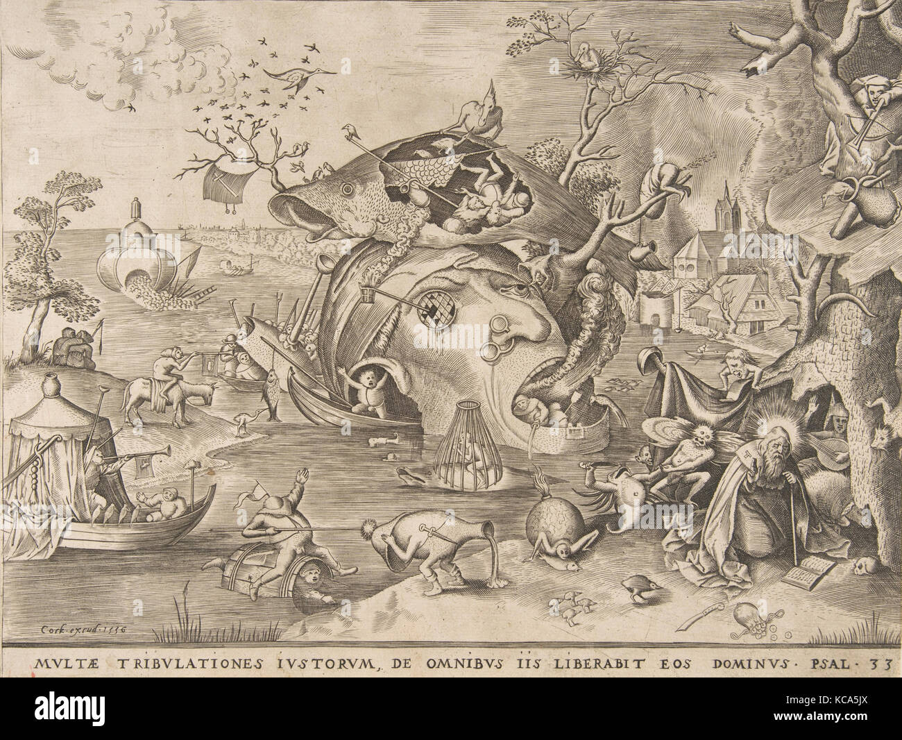 Die Versuchung des Heiligen Antonius, nach Pieter Brueghel der Ältere, 1556 Stockfoto