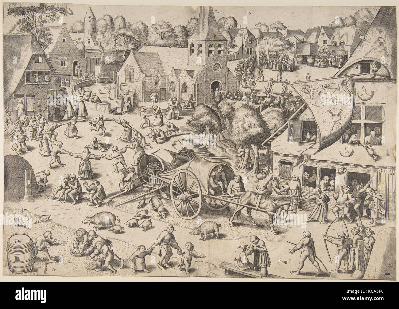 Die Kirmes in Hoboken, nach Pieter Brueghel der Ältere, Ca. 1559 Stockfoto