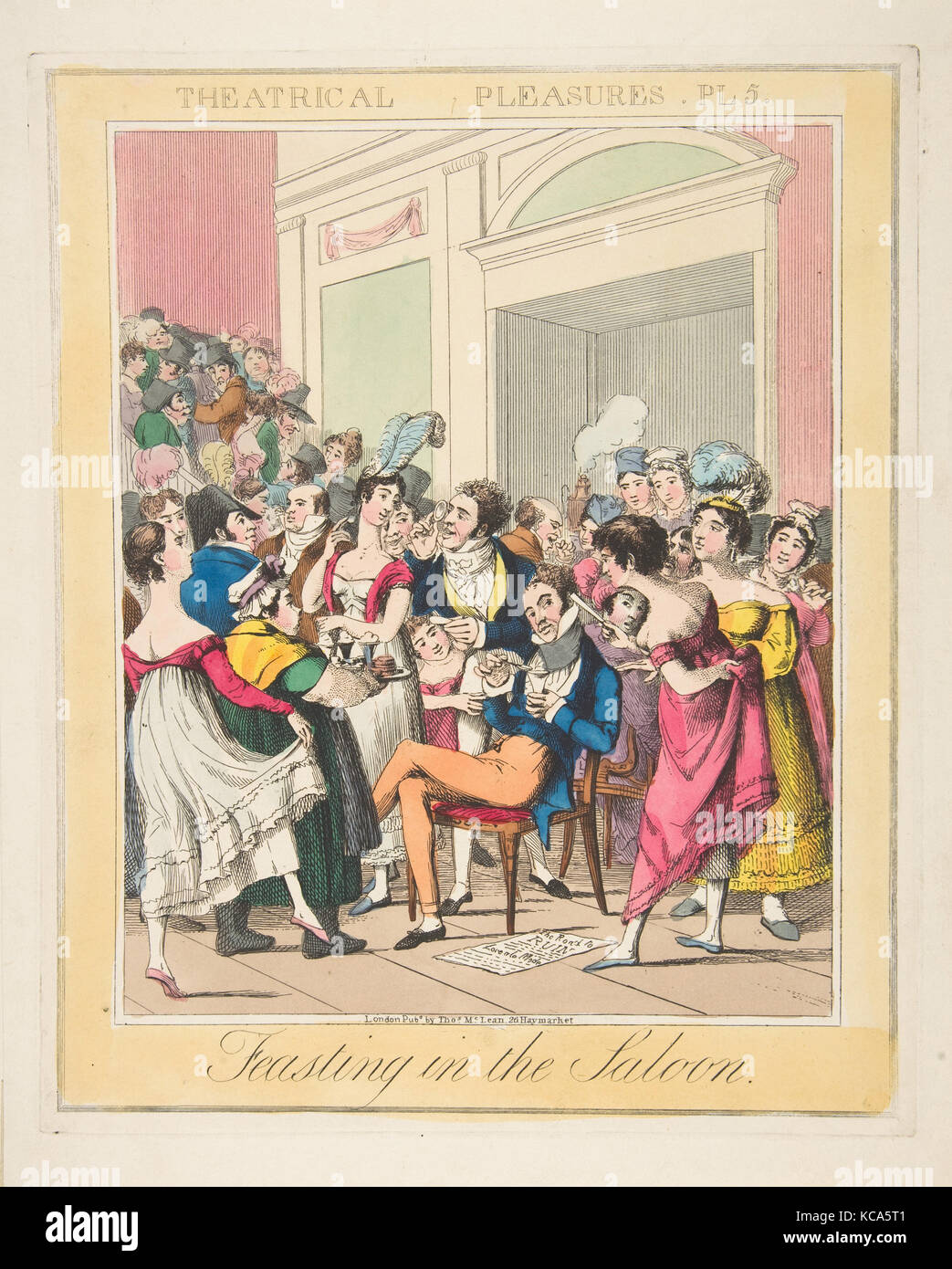 Theatralischen Genüssen, Platte 5: Schlemmen in der Limousine, Theodore Lane, Ca. 1835 Stockfoto