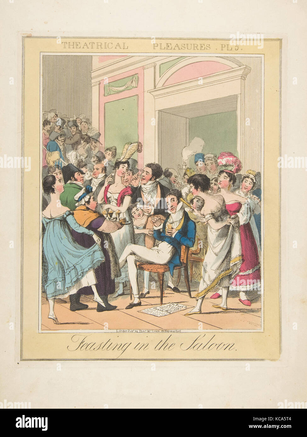 Theatralischen Genüssen, Platte 5: Schlemmen in der Limousine, Theodore Lane, Ca. 1835 Stockfoto