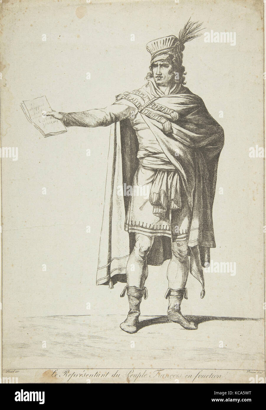 Der Vertreter des französischen Volkes in Büro, nach Jacques Louis David, 1794 Stockfoto