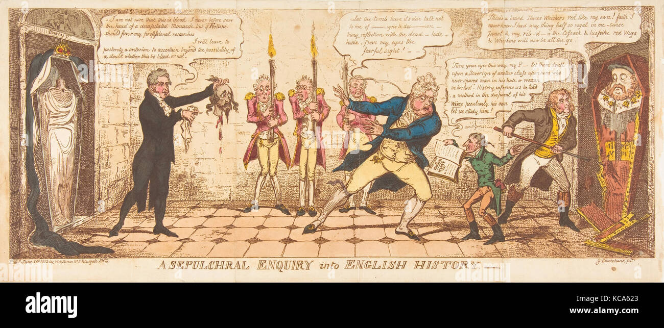 Ein Anfrage in englischer Geschichte, George Cruikshank, 1. Juni 1813 Stockfoto