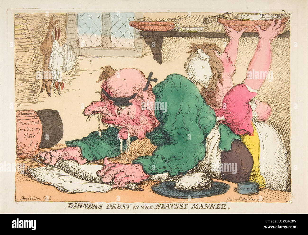 Abendessen Drest in die Ordentlichste, Thomas Rowlandson, Oktober 1811 Stockfoto