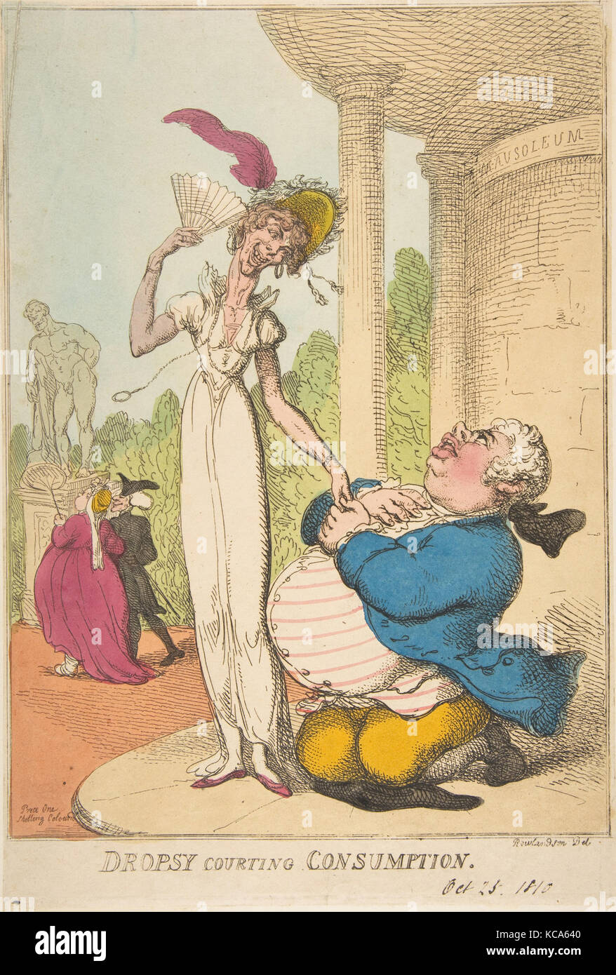 Wassersucht Umwerben, Verbrauch, Thomas Rowlandson, 25. Oktober 1810 Stockfoto
