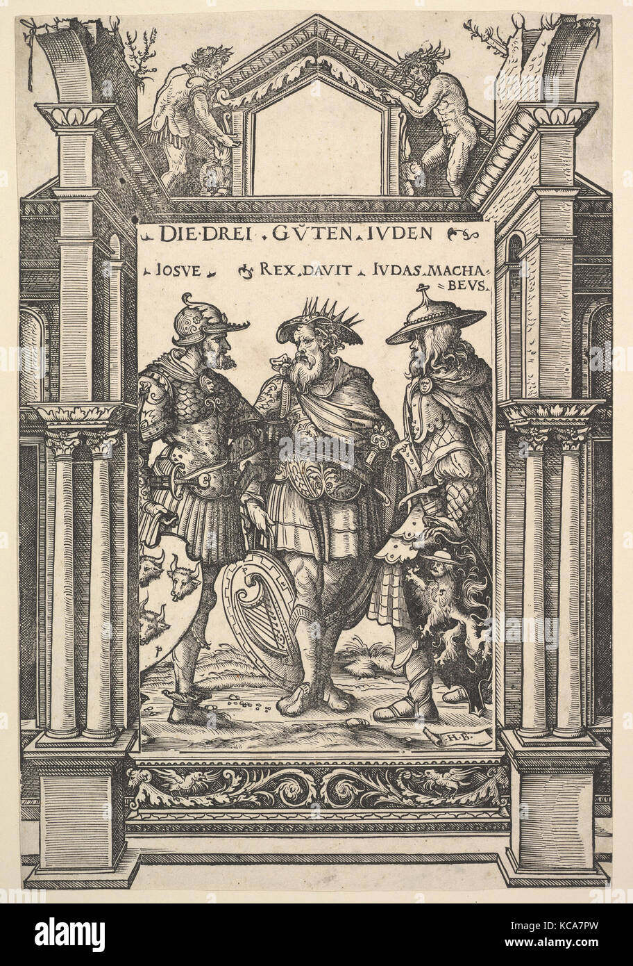 Die drei jüdischen Helden (Die Drei Guten Quarter), von Helden und Heldinnen, Hans Burgkmair, 1516 Stockfoto